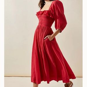 NWOT Free People Oasis Midi Dress / Size XS / Talking Roses